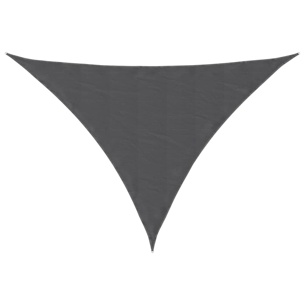 Vidaxl Toldo De Vela Triangular Tela Oxford Gris Antracita 3x4x4 M_0