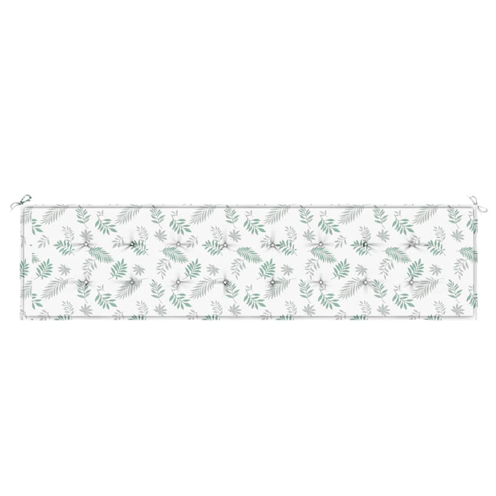 Vidaxl Cojín Para Banco De Jardín Tela Estampado De Hojas 200x50x4 Cm_3