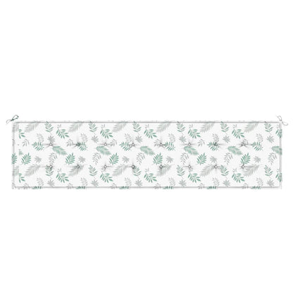 Vidaxl Cojín Para Banco De Jardín Tela Estampado De Hojas 200x50x4 Cm_3