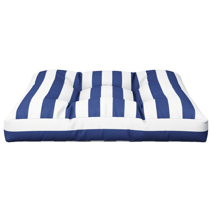 Vidaxl Cojín Para Palés Tela A Rayas Azul Y Blanco 80x80x12 Cm_4