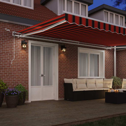 Toldo Retráctil Naranja Y Marrón 500 X 350 Cm Poliéster_2