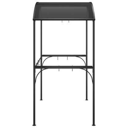 Vidaxl Cenador Barbacoa Estante Lateral Acero Antracita 220x115x230 Cm_3