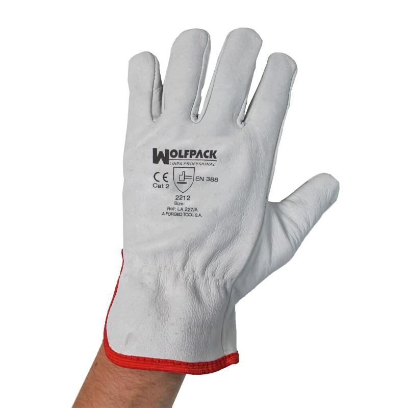 Guantes Piel Flor  9 C/colgador (par)