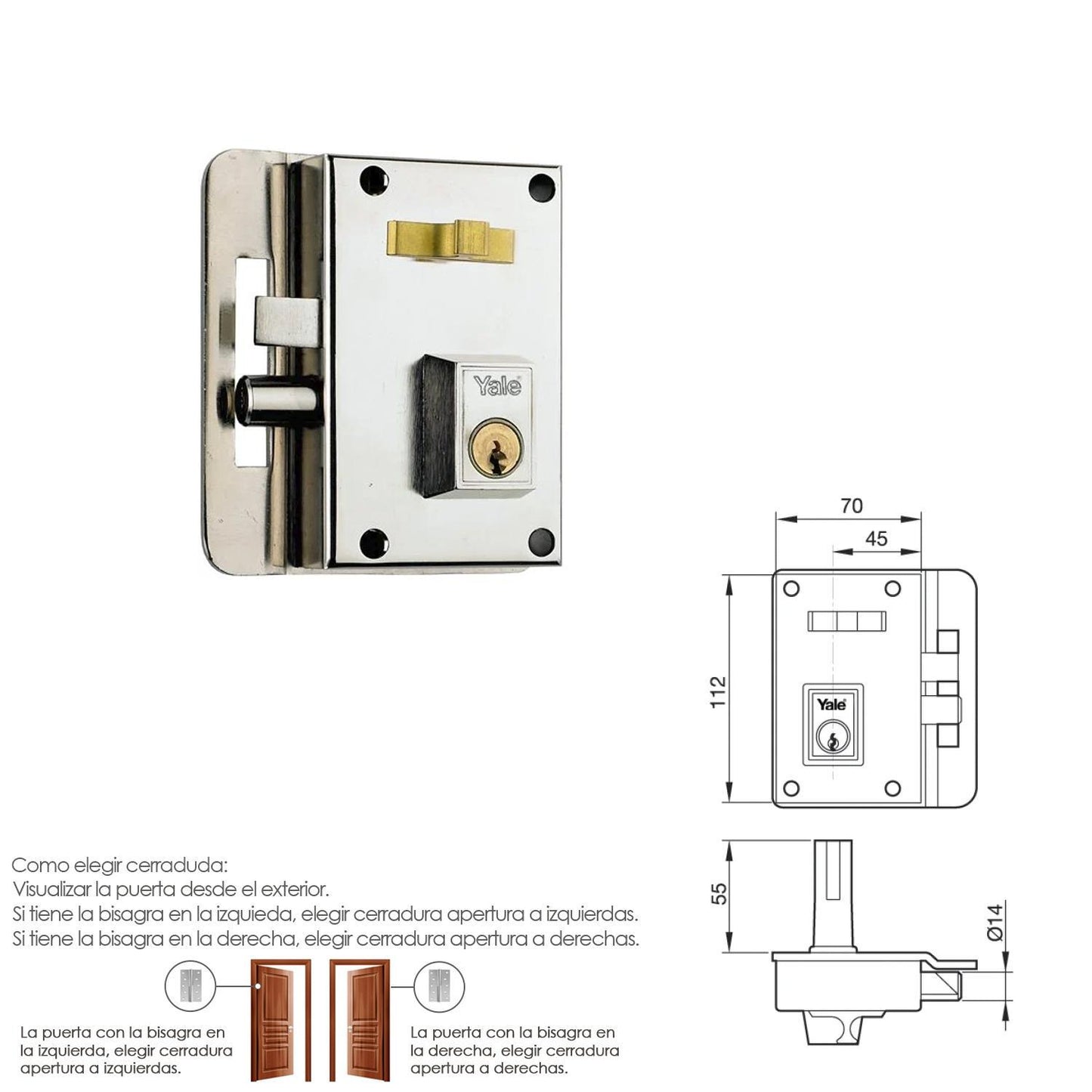 Cerradura Yale   10-0-hn/ Izquierda_1