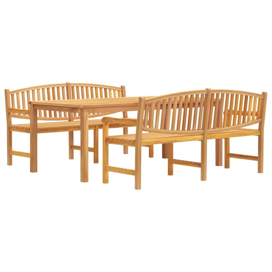 Vidaxl Juego De Comedor Para Jardín 3 Pzas Madera Maciza De Teca_0
