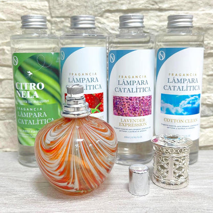 Lámpara Catalítica Orange Waves + Fragancia Mediterranean Light 200 Ml - Elimina Malos Olores, Impurezas Y Perfuma_5
