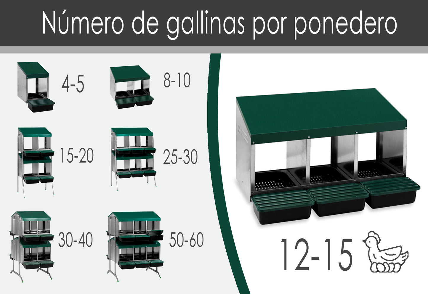 Ponedero Para Gallinas Con Cajón Escamoteador - 3 Huecos_1