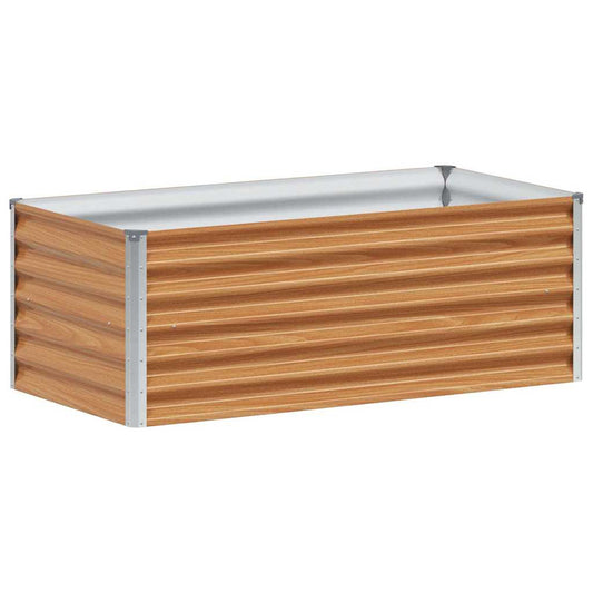 Arriate Elevado Marrón Claro 98 X 50 X 36 Cm Acero Galvanizado_0