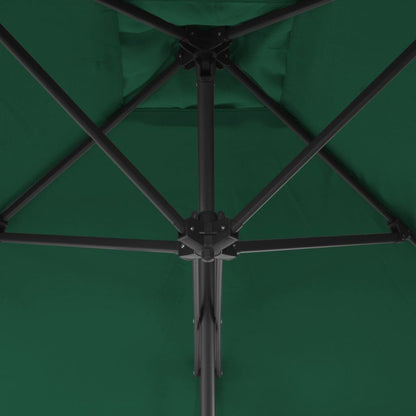 Vidaxl Sombrilla De Jardín Con Palo De Acero Verde 250x250 Cm_3