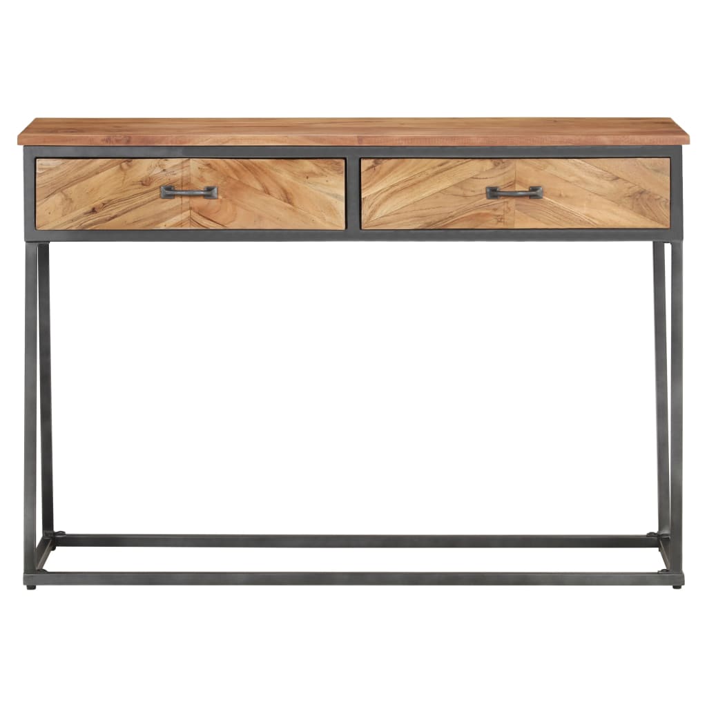 Mesa Consola De Madera Maciza De Acacia 110x35x75 Cm_0