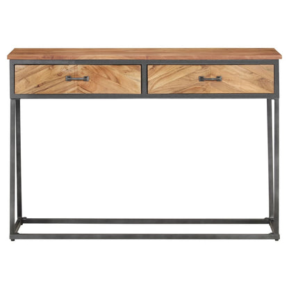 Mesa Consola De Madera Maciza De Acacia 110x35x75 Cm_0