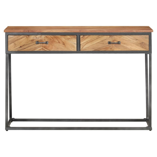 Mesa Consola De Madera Maciza De Acacia 110x35x75 Cm_0