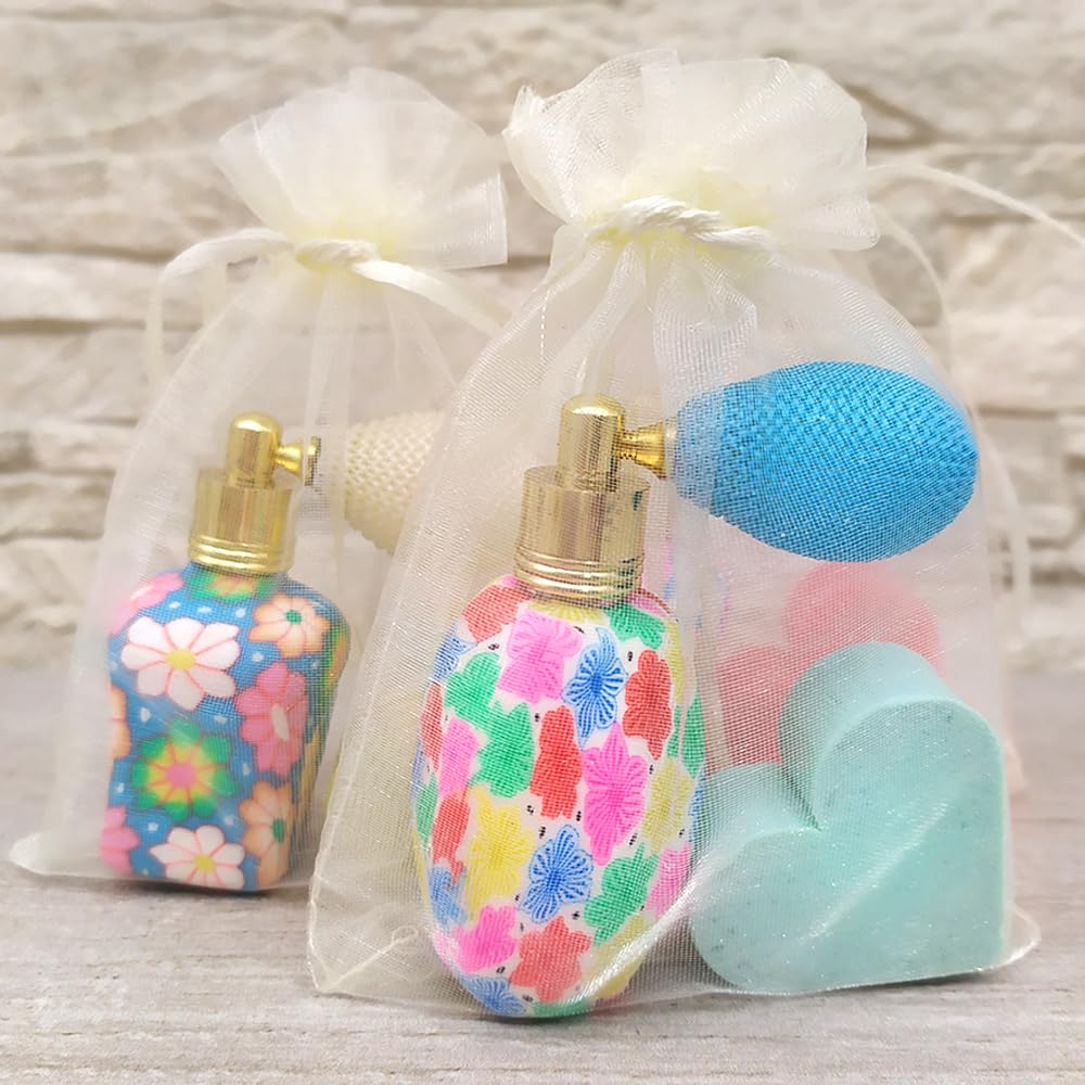 Pack 100 Uds. - Perfumero De Tocador Y Jabón Arómatico En Bolsa De Organza - Regalo Para Eventos - Hecho En España_3