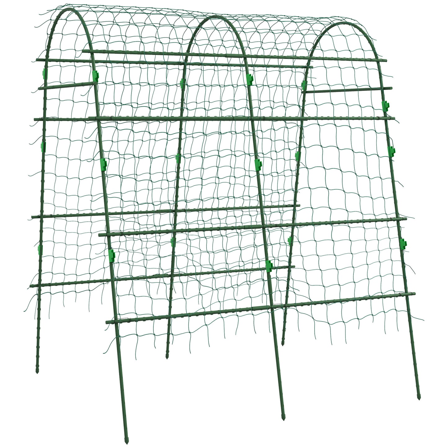 Outsunny Enrejado De Pepino 206 Cm Para Plantas Trepadoras Al Aire Libre Verde_0