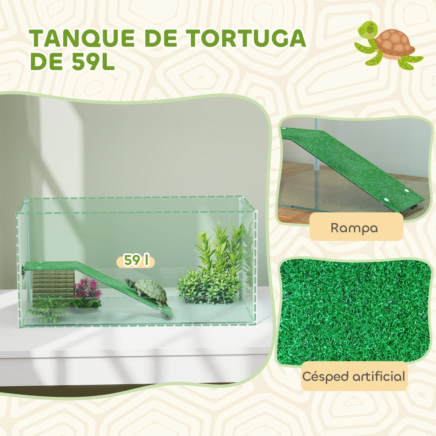 Pawhut Acuario Para Tortugas_3