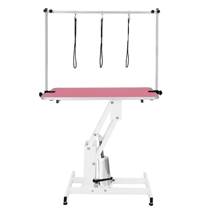 Mesa De Aseo Hidráulica Blanca - Superficie Rosa_0