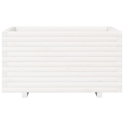 Jardinera Madera Maciza De Pino Blanco 90x60x49,5 Cm_4