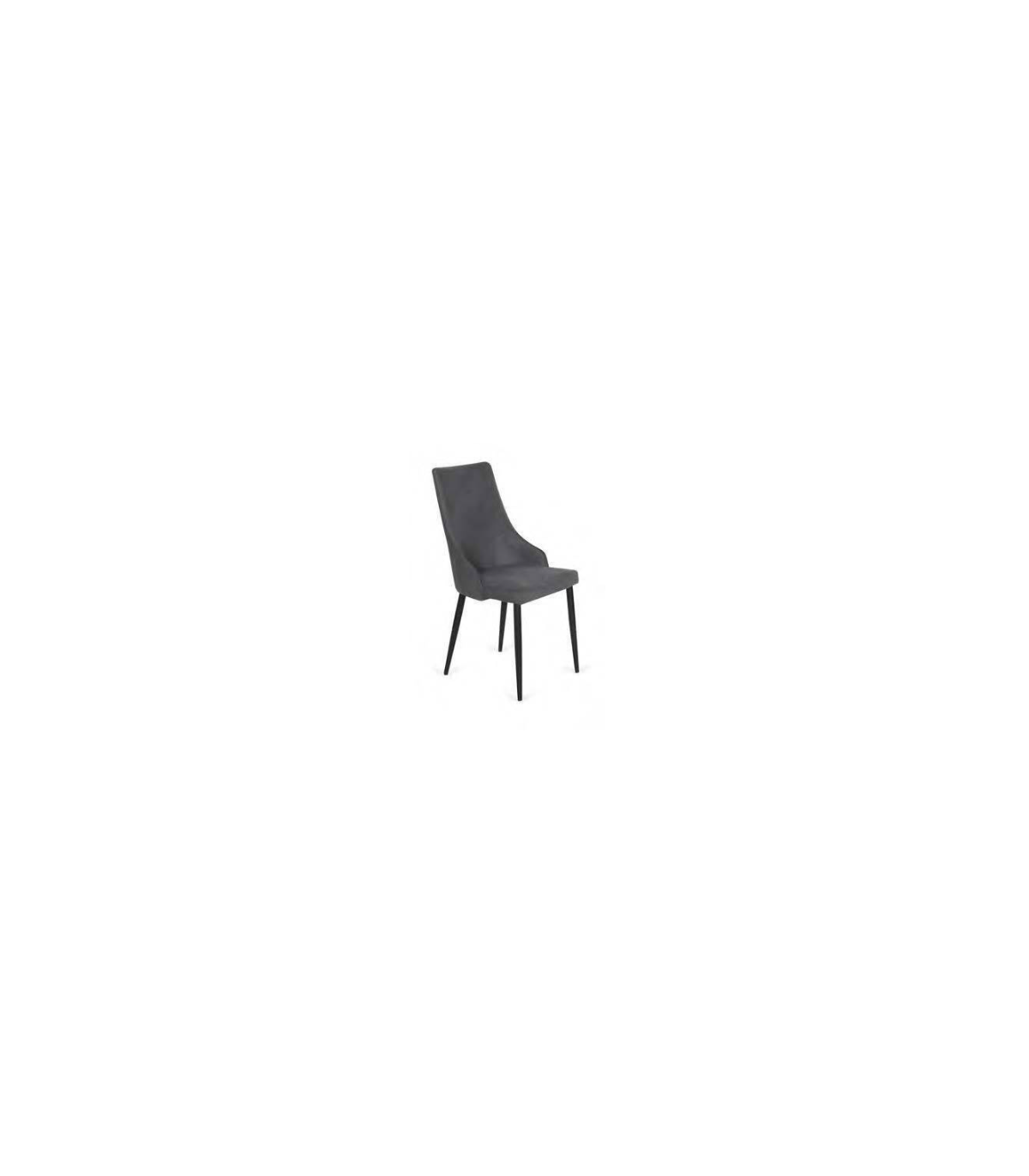Pack De 4 Sillas Imperial Gris Oscuro Patas Metal Acabado Gris Oscuro, 94 Cm (alto) 48 Cm_3