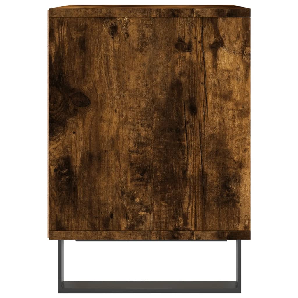 Mesita De Noche Madera De Ingeniería Roble Ahumado 40x35x50 Cm_3