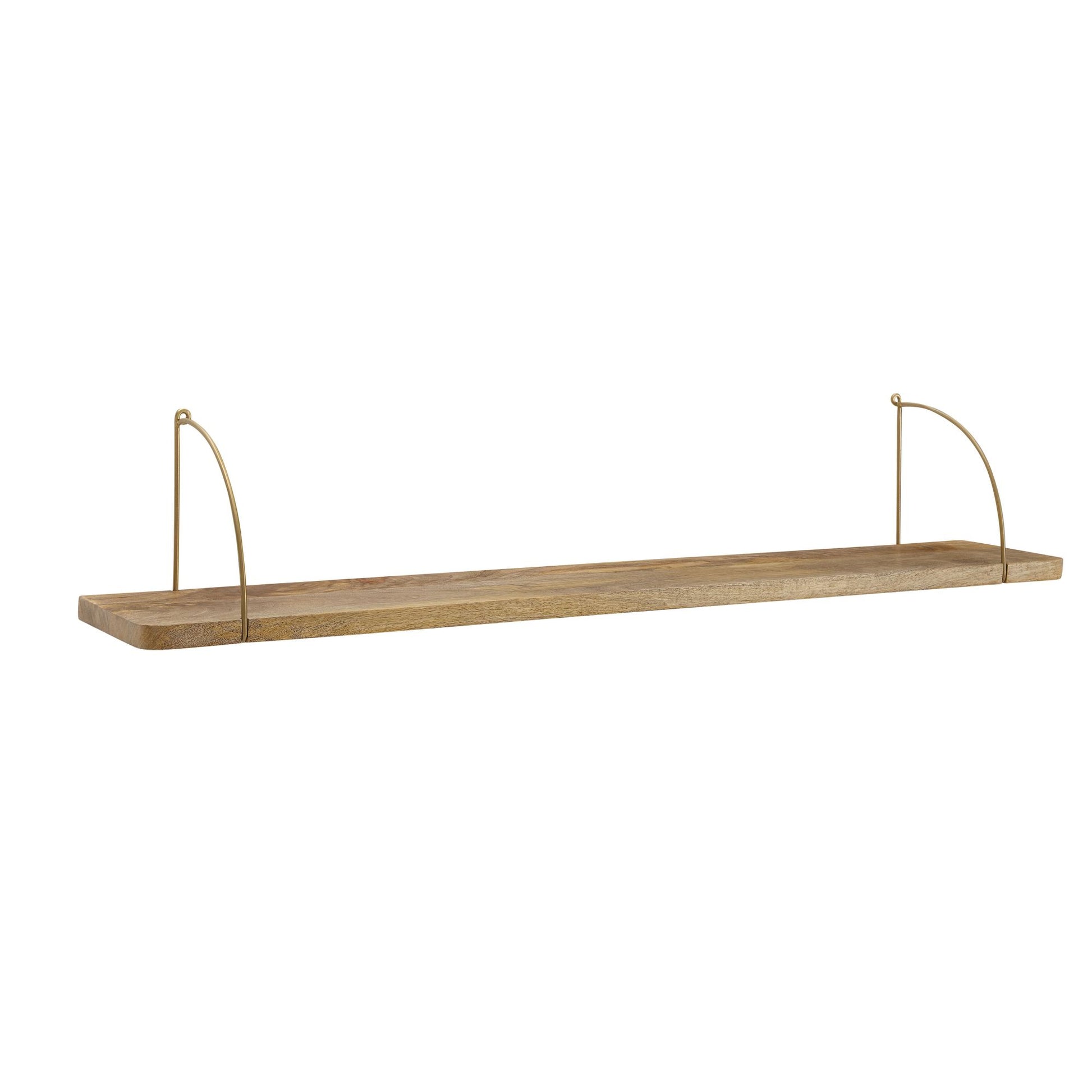 Estantería De Pared 100x25x22 Cm Madera Maciza De Mango Y Metal Industrial_0
