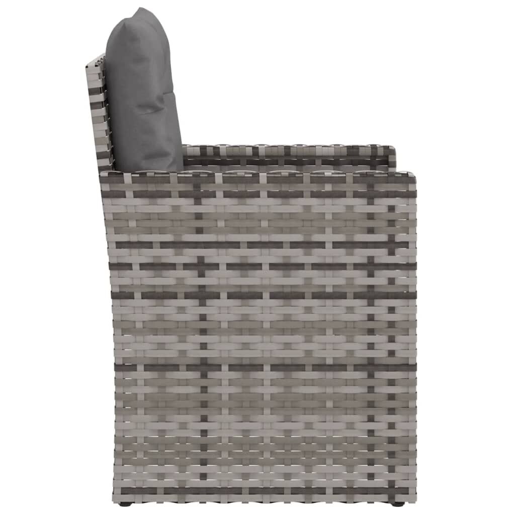 Vidaxl Sillón De Jardín Con Cojín Ratán Sintético Gris_4