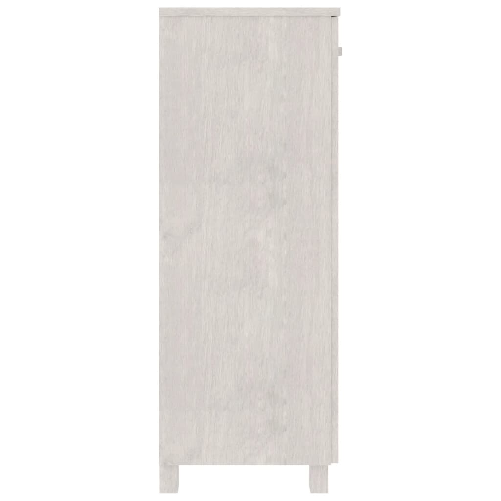 Zapatero Hamar Madera Maciza De Pino Blanca 85x40x108 Cm / Vetonek_4