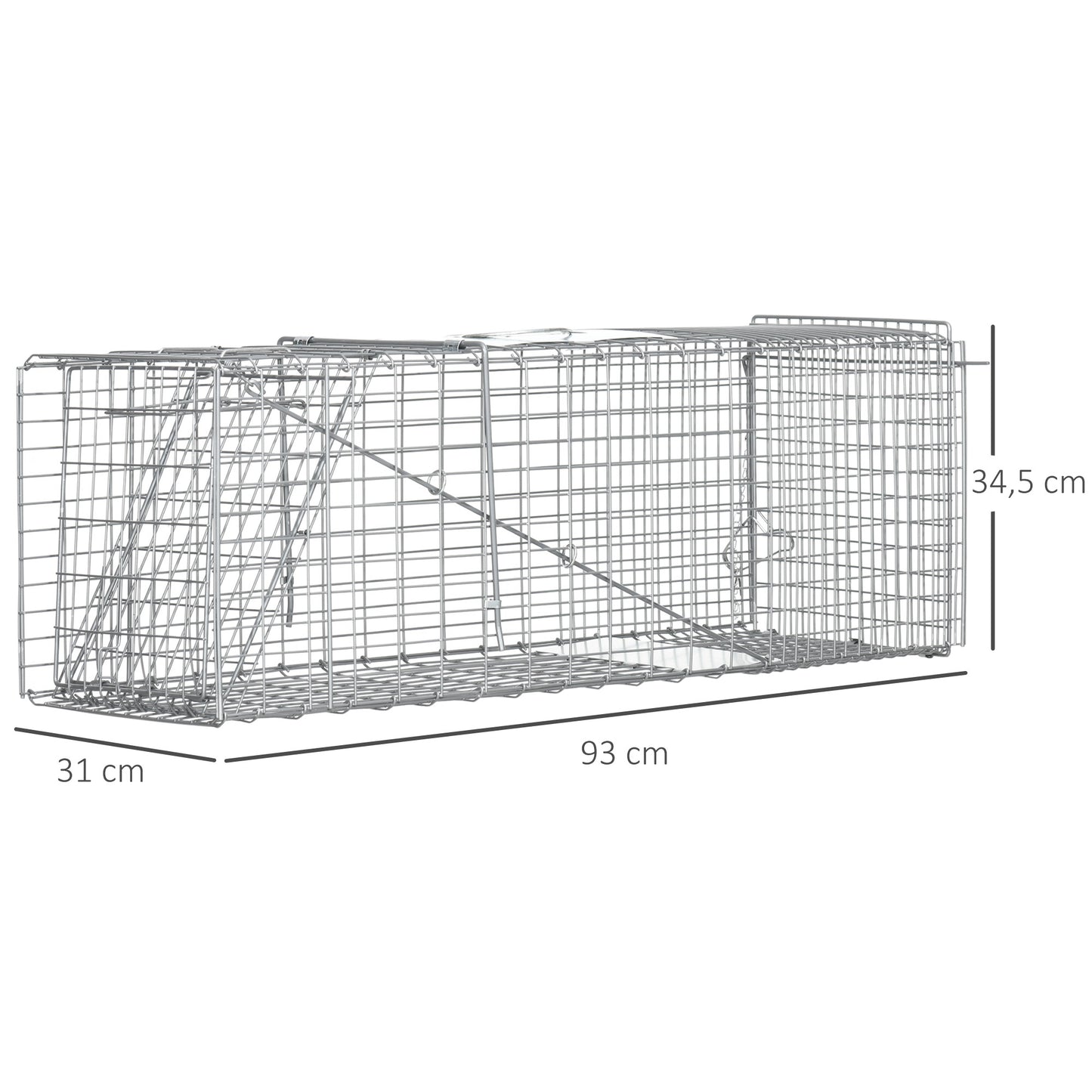 Outsunny Trampa Para Animales Vivos Plegable 93x31x34_2
