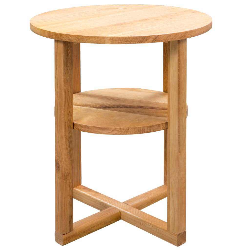 Mesa Auxiliar De Madera Maciza De Roble 40x50 Cm_2