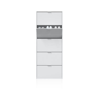Zapatero Nia 5 Puertas Melamina, Blanco, 70 X 180 X 17_3