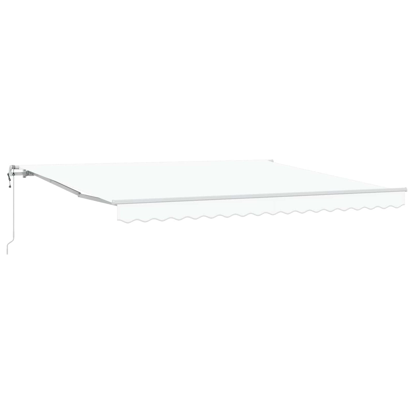Toldo Retráctil Blanco 400 X 300 Cm Tela Y Aluminio_1