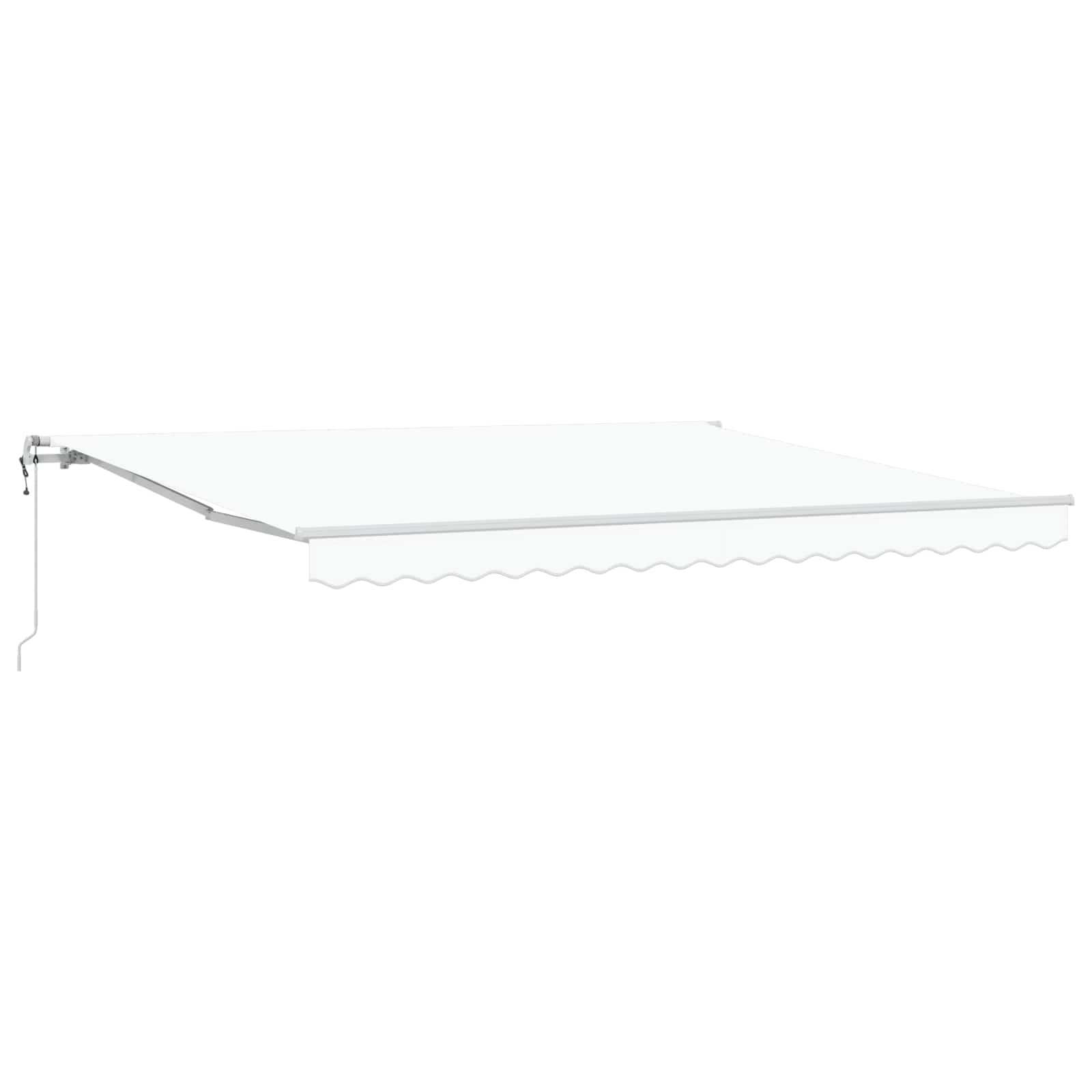 Toldo Retráctil Blanco 400 X 300 Cm Tela Y Aluminio_1