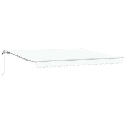 Toldo Retráctil Blanco 400 X 300 Cm Tela Y Aluminio_1
