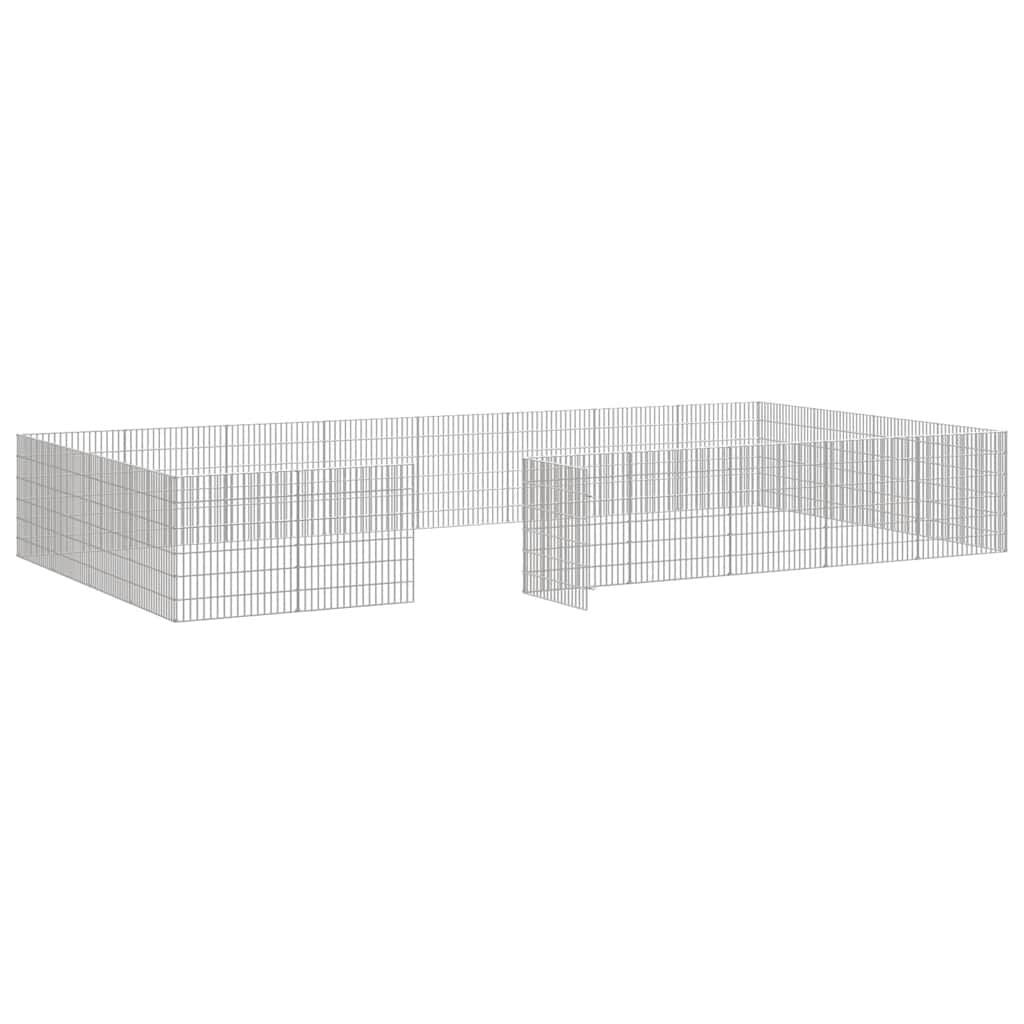 Vidaxl Recinto Corral Animales 24 Paneles Hierro Galvanizado 54x60 Cm_4