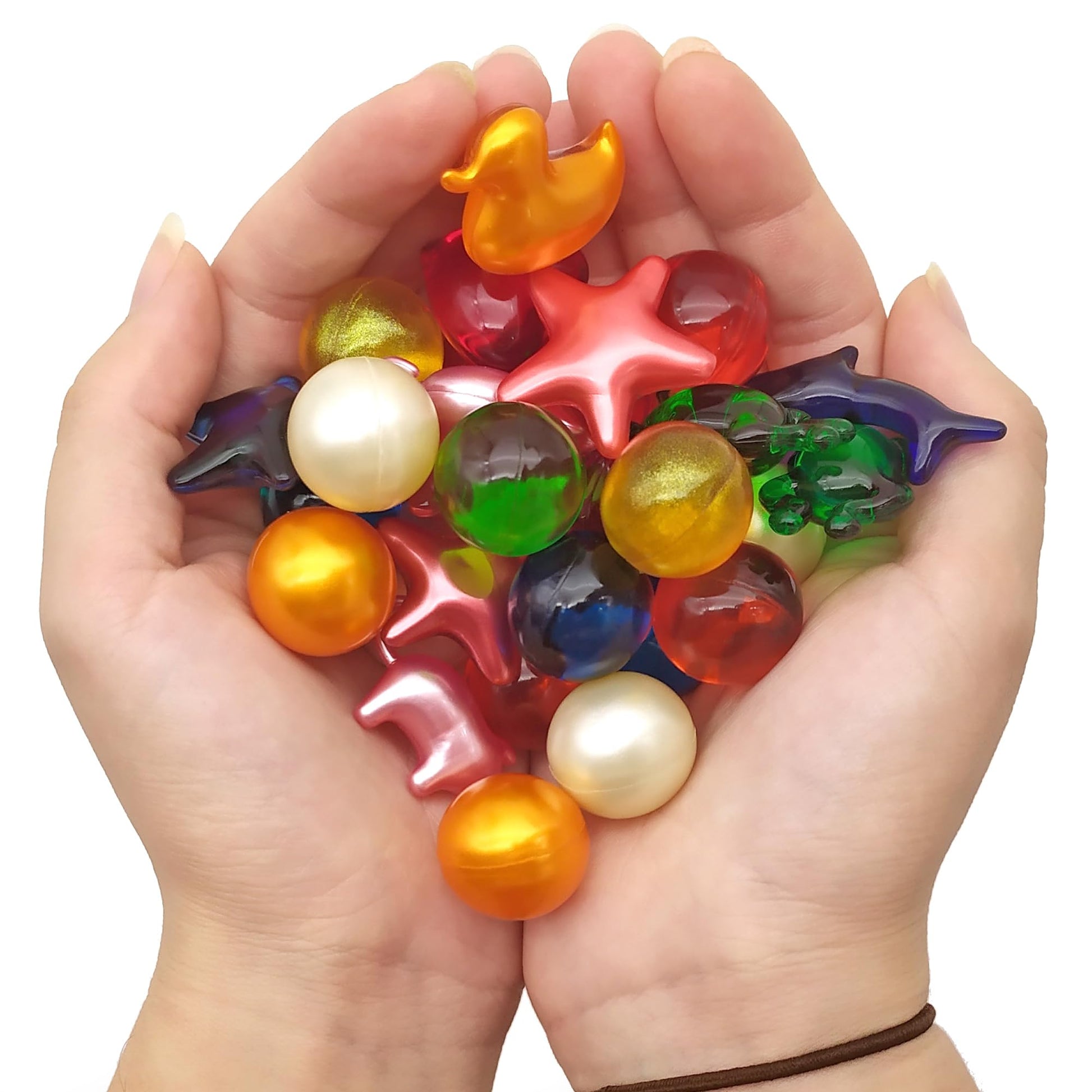 Bolsa Regalo 12 Perlas Baño Con Aromas Surtidos. Con Aceite De Soja - Hidrata, Suaviza Y Perfuma La Piel - Formas Varias_1