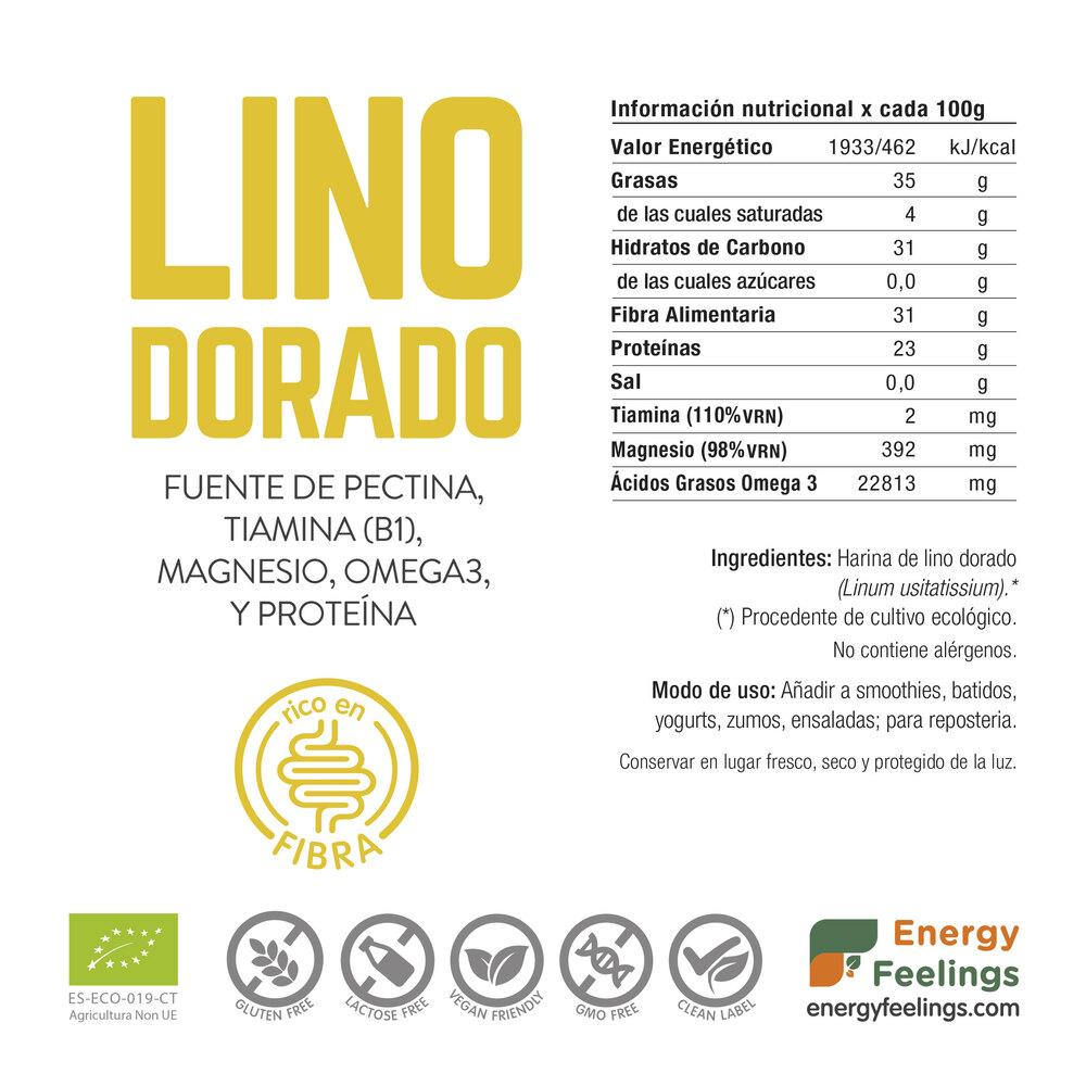 Lino Dorado BIO en  polvo Energy Feelings 500 g