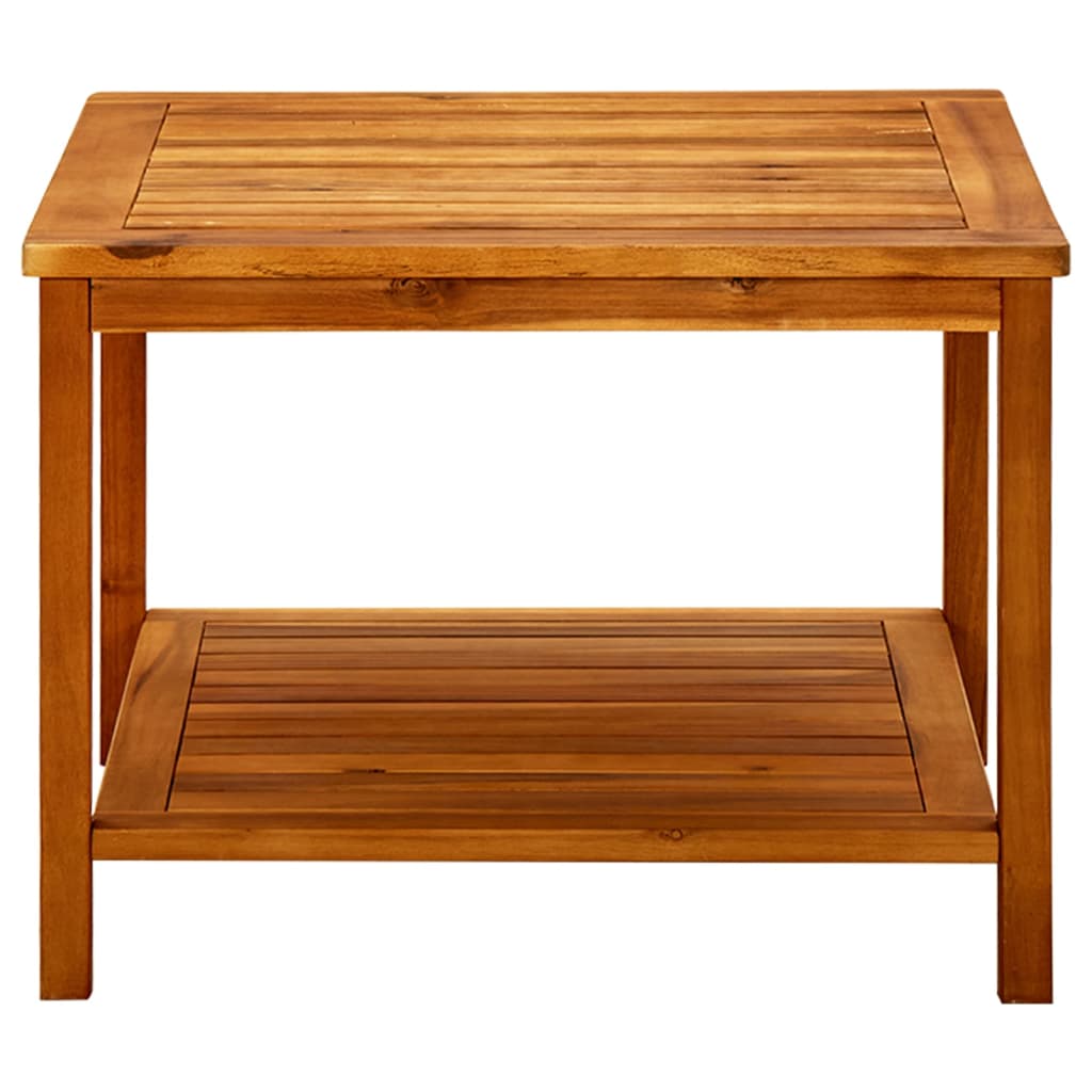 Mesa De Centro De Madera Maciza De Acacia 60x60x45 Cm_0