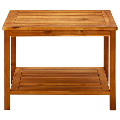 Mesa De Centro De Madera Maciza De Acacia 60x60x45 Cm_0