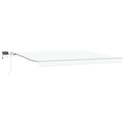 Toldo Retráctil Blanco 450 X 300 Cm Tela Y Aluminio_0