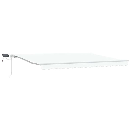 Toldo Retráctil Blanco 450 X 300 Cm Tela Y Aluminio_0