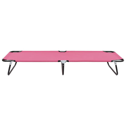 Tumbona Plegable De Acero Rosa_1