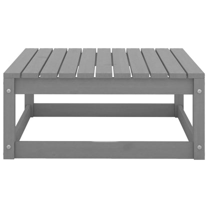 Vidaxl Set De Muebles De Jardín 2 Pzas Con Cojines Madera Pino Gris_4