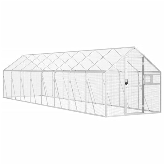 Vidaxl Pajarera De Aluminio Color Plateado 1,79x8x1,85 M_0