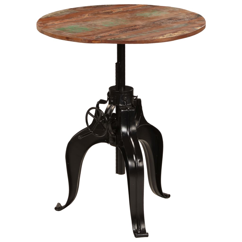 Mesa De Bar Madera Maciza Reciclada 75x(76-110) Cm_3