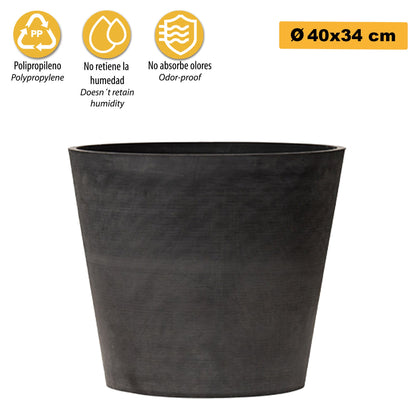Maceta Tipo Cono Truncado Ø 40 Cm Antracita_2
