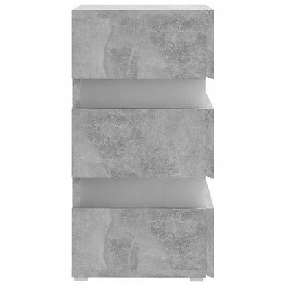 Mesita De Noche Led Madera Ingeniería Gris Hormigón 45x35x67 Cm_4