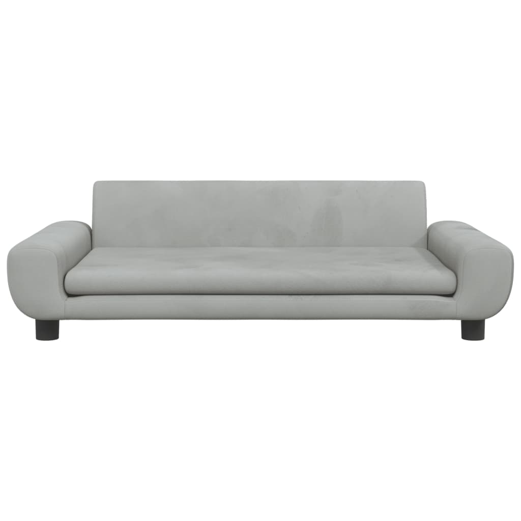 Cama Para Perros De Terciopelo Gris Claro 100x54x33 Cm / Vetonek_0