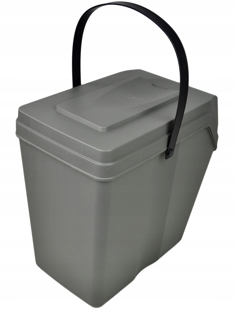 Set De 5 Cubos De Basura Keden Sortibox Para Reciclado, Gris, Volumen 5x25l_3