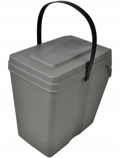 Set De 5 Cubos De Basura Keden Sortibox Para Reciclado, Gris, Volumen 5x25l_3