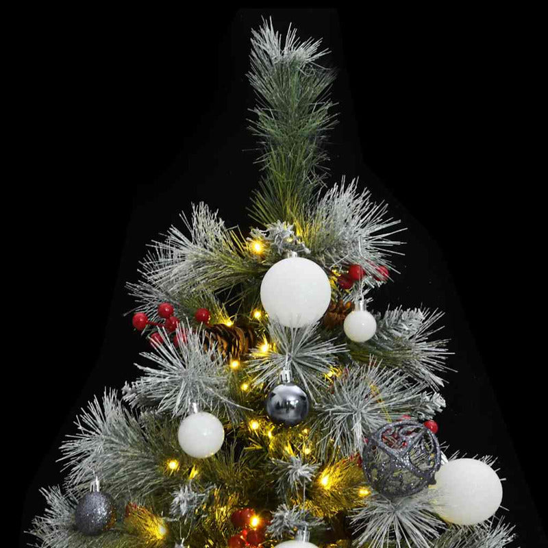Vidaxl Árbol De Navidad Artificial Con Bisagras 300 Led Y Bolas 180 Cm_1