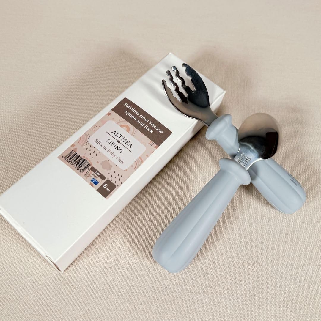 Juego De Tenedor Y Cuchara - Gris Perla._1